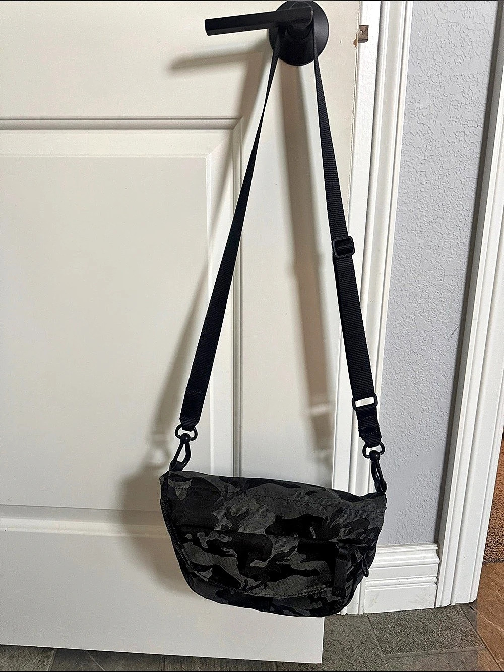 Lululemon Now and Always Crossbody Mini Black Camo Bag